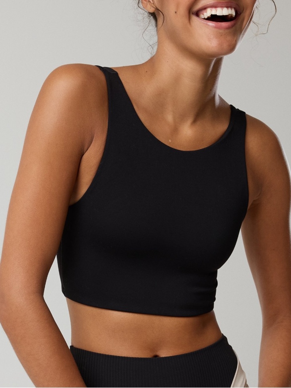 Aerie *wear 8 ways* Black Cropped Tank Bralette